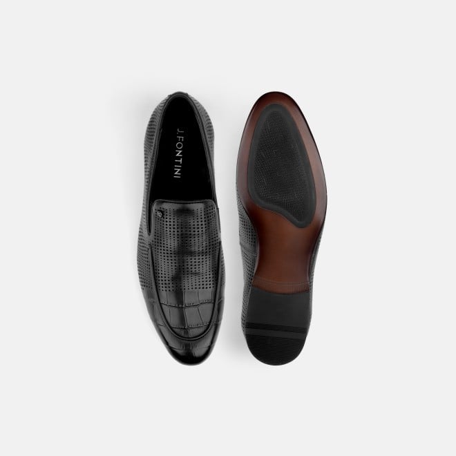 J.Fontini Men Black Formal Moccasin (SKU: 14-1671-11-41)