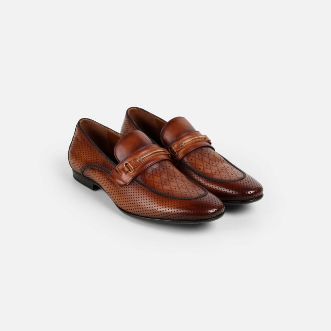 J.Fontini Men Tan Formal Moccasin (SKU: 14-1672-23-41)