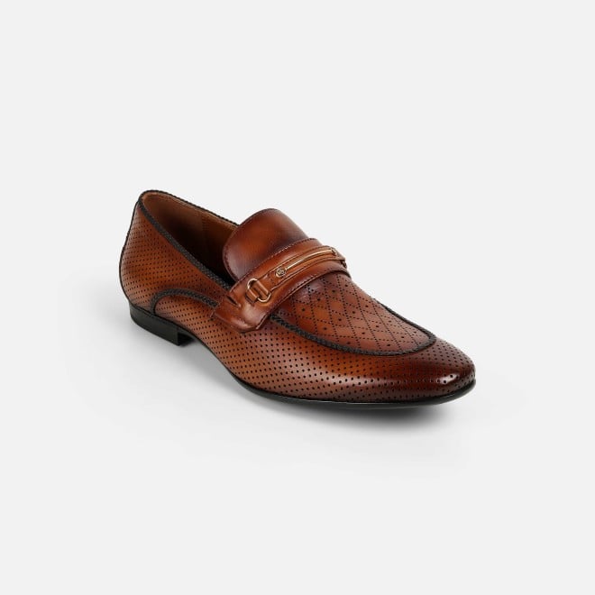 J.Fontini Men Tan Formal Moccasin (SKU: 14-1672-23-41)