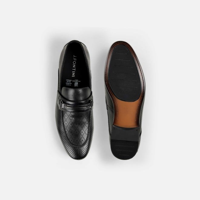 J.Fontini Men Black Formal Moccasin (SKU: 14-1672-11-40)