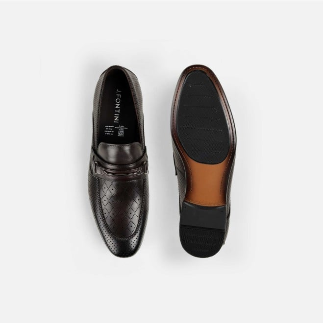J.Fontini Men Brown Formal Moccasin (SKU: 14-1672-12-41)