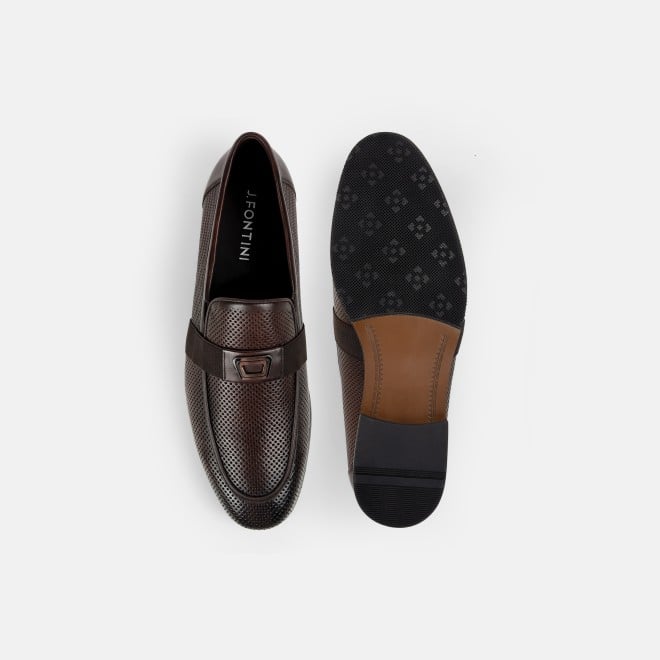 J.Fontini Men Brown Formal Moccasin (SKU: 14-1674-12-41)