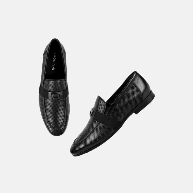 J.Fontini Men Black Formal Moccasin (SKU: 14-1674-11-41)