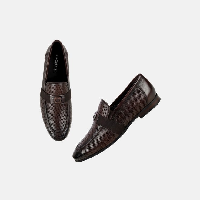 J.Fontini Men Brown Formal Moccasin (SKU: 14-1674-12-41)