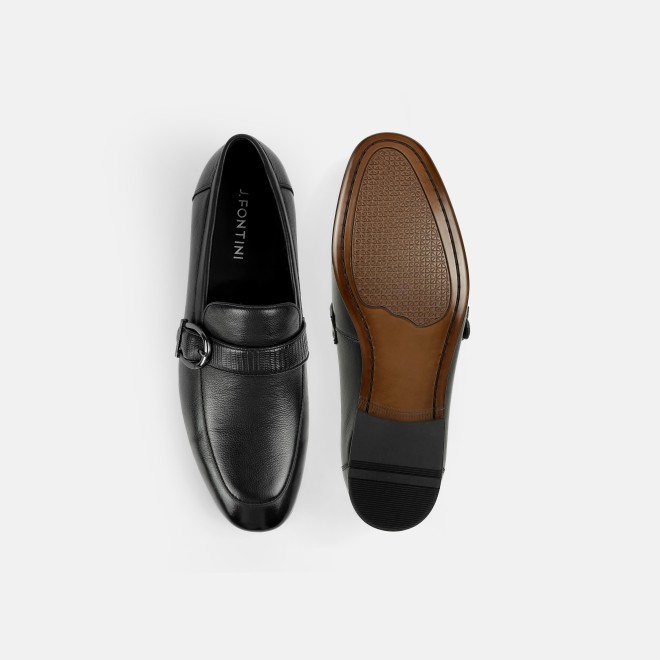 J.Fontini Men Black Formal Moccasin (SKU: 14-1675-11-40)