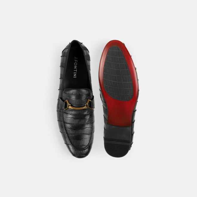 J.Fontini Men Black Formal Moccasin (SKU: 14-1677-11-40)