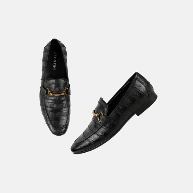 J.Fontini Men Black Formal Moccasin (SKU: 14-1677-11-40)