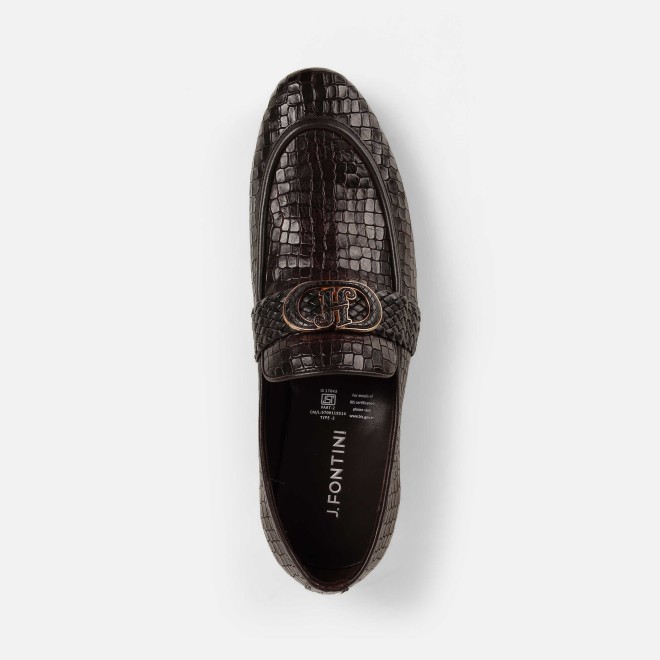 J.Fontini Men Brown Formal Moccasin (SKU: 14-1678-12-42)