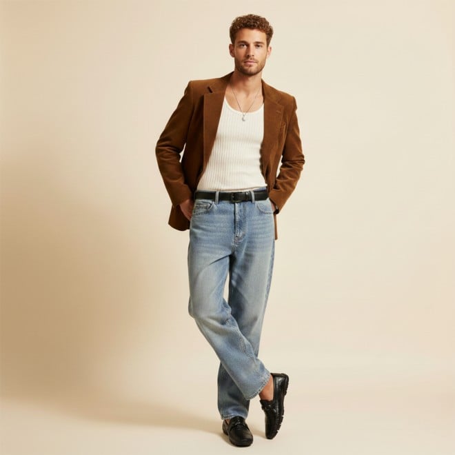 J.Fontini Men Black Casual Loafers (SKU: 14-1679-11-40)