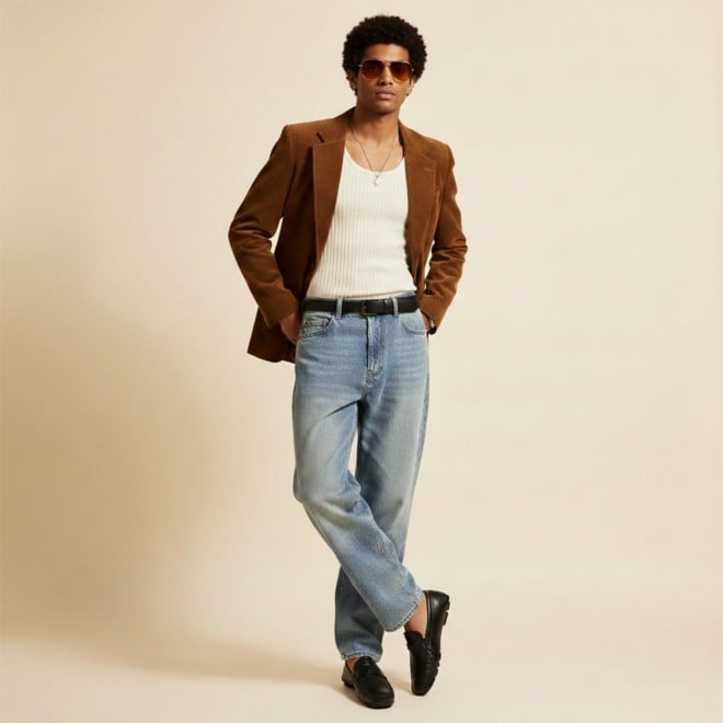 J.Fontini Men Black Casual Loafers (SKU: 14-1681-11-40)