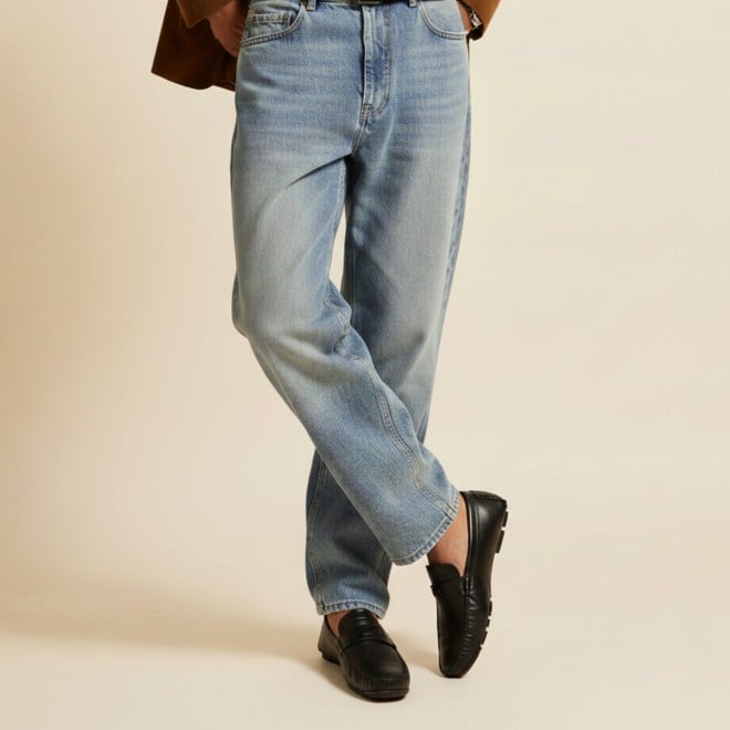 J.Fontini Men Black Casual Loafers (SKU: 14-1681-11-40)