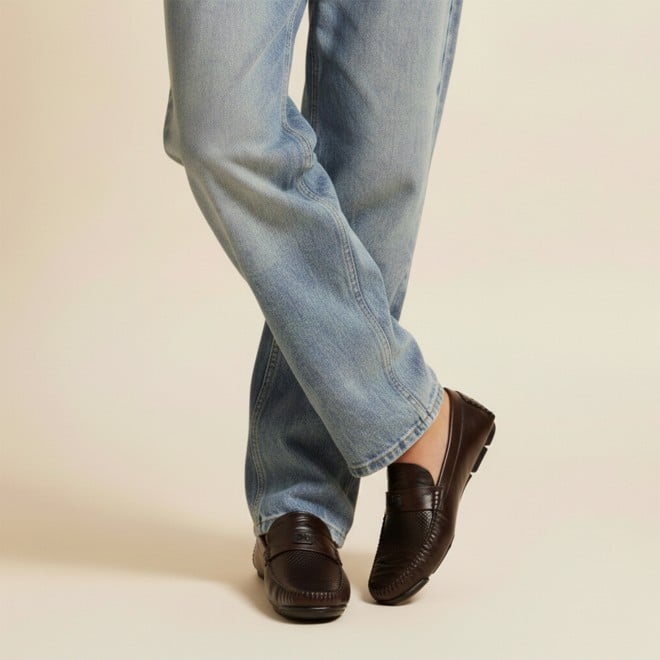 J.Fontini Men Brown Casual Loafers (SKU: 14-1681-12-40)