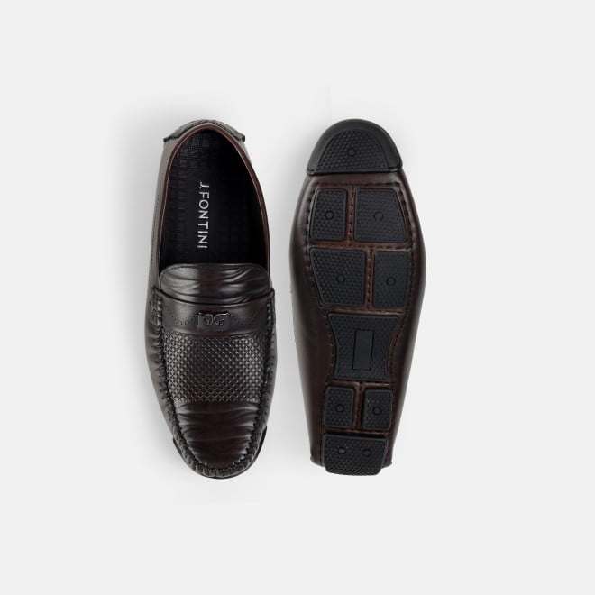 J.Fontini Men Brown Casual Loafers (SKU: 14-1681-12-40)