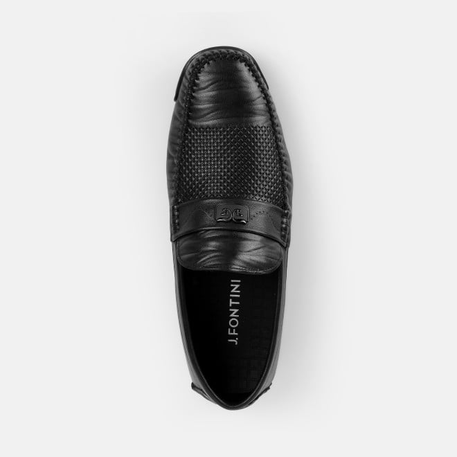 J.Fontini Men Black Casual Loafers (SKU: 14-1681-11-40)