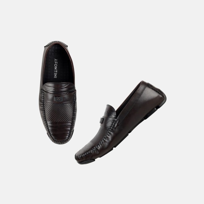 J.Fontini Men Brown Casual Loafers (SKU: 14-1681-12-40)