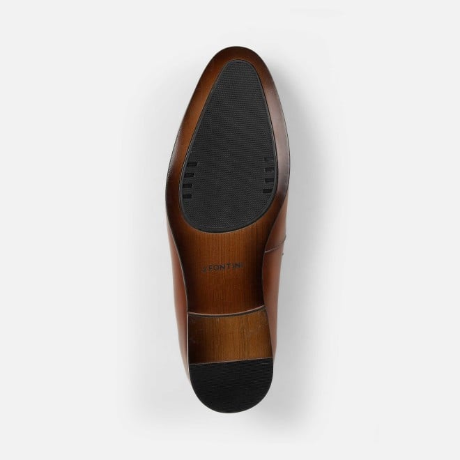 J.Fontini Men Tan Formal Moccasin (SKU: 14-1683-23-40)