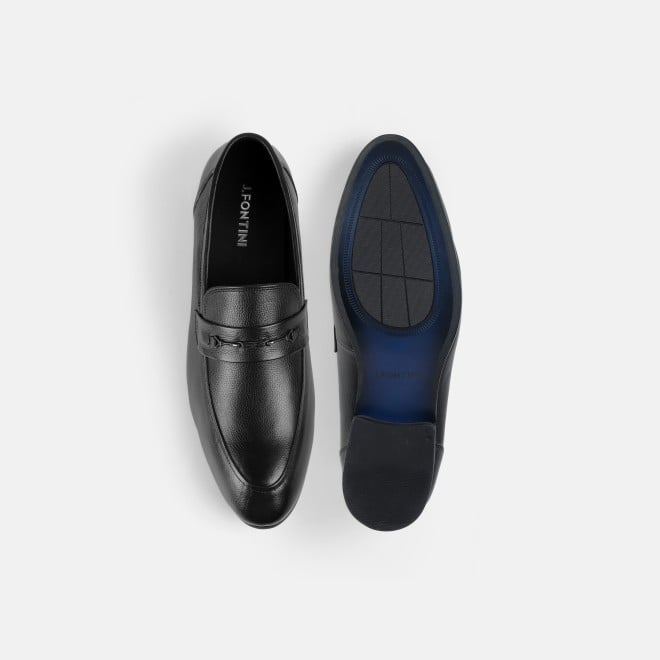 J.Fontini Men Black Formal Moccasin (SKU: 14-1684-11-40)