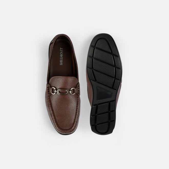 J.Fontini Men Brown Casual Loafers (SKU: 14-1686-12-41)