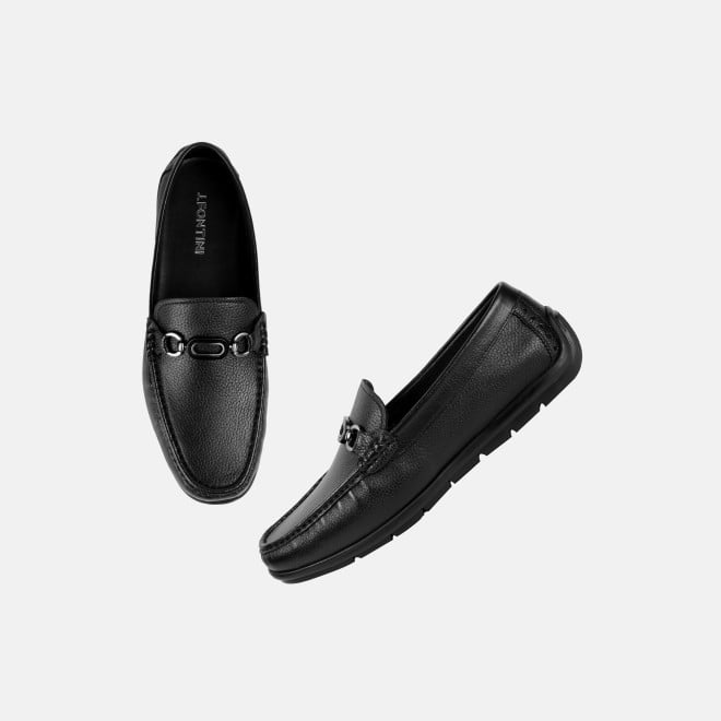 J.Fontini Men Black Casual Loafers (SKU: 14-1686-11-40)