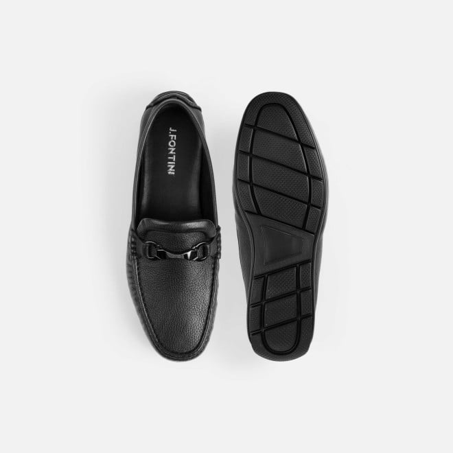 J.Fontini Men Black Formal Moccasin (SKU: 14-1687-11-40)