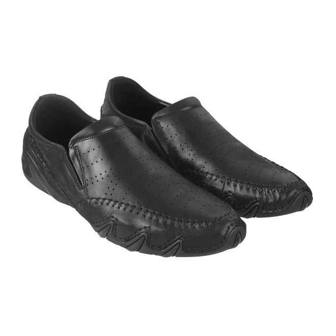 J.Fontini Men Black Casual Loafers