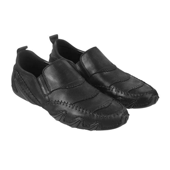 J.Fontini Men Black Casual Loafers