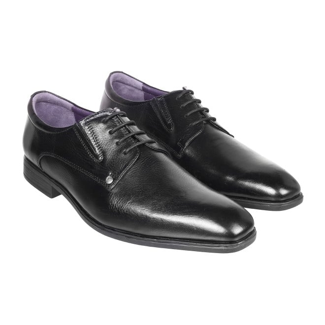 J.Fontini Men Black Formal Lace Up