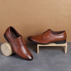 Men Tan Formal Lace Up