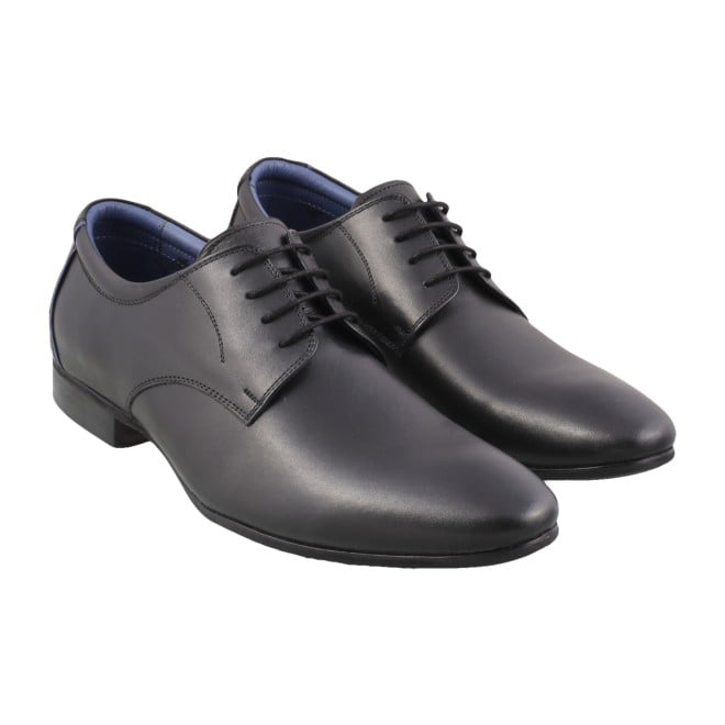 J.Fontini Men Black Formal Lace Up