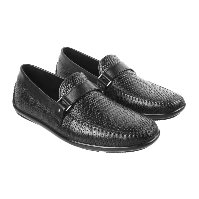 J.Fontini Men Black Casual Loafers