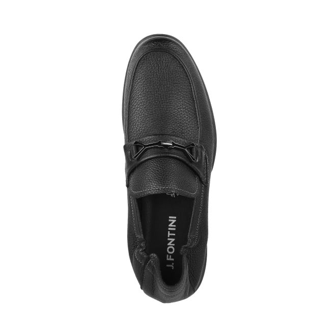 J.Fontini Men Black Casual Loafers (SKU: 14-412-11-40)