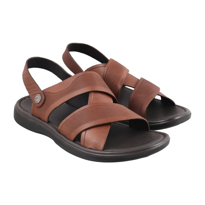 J.Fontini Men Brown Casual Sandals