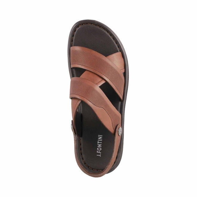 J.Fontini Men Brown Casual Sandals (SKU: 14-473-12-40)