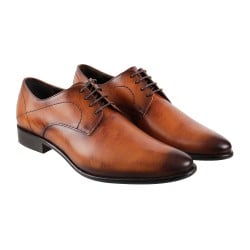 Men Tan Formal Lace Up