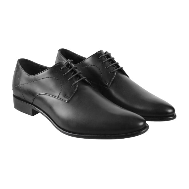 J.Fontini Men Black Formal Lace Up