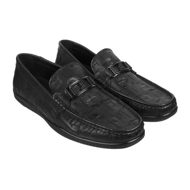 J.Fontini Men Black Casual Loafers