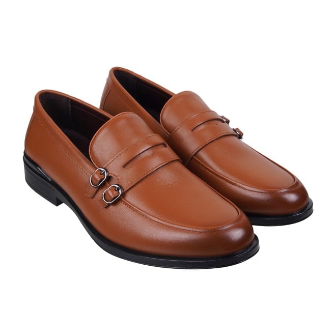 J.Fontini Men Tan Formal Moccasin