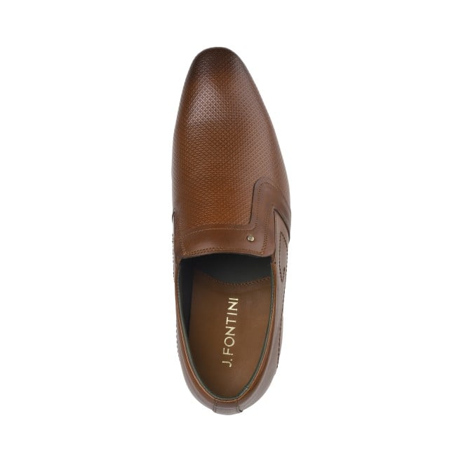 J.Fontini Men Tan Formal Moccasin (SKU: 14-825-23-40)