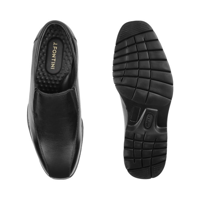 J.Fontini Men Black Formal Moccasin (SKU: 14-878L-11-46)