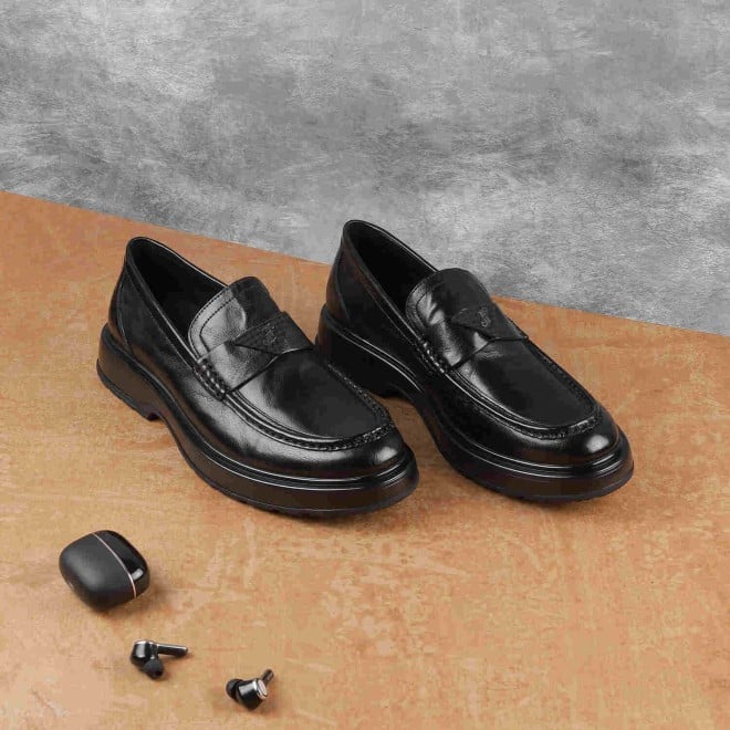 Mochi Men Black Formal Moccasin (SKU: 14-898-11-42)