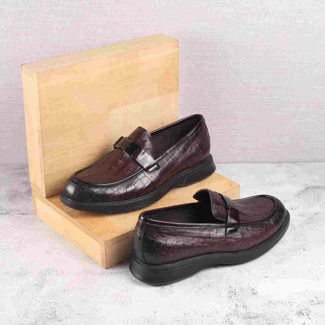 Mochi Men Brown Formal Moccasin