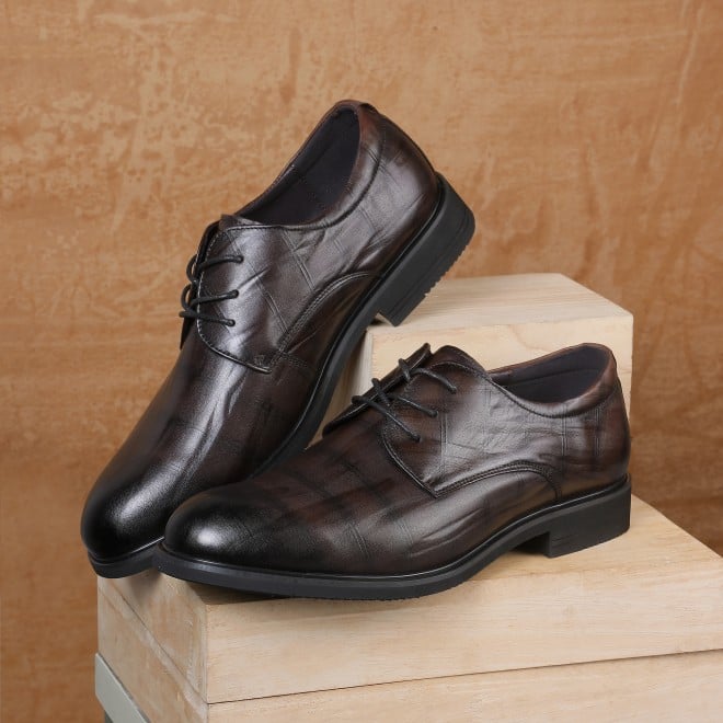 J.Fontini Men Brown Formal Lace Up