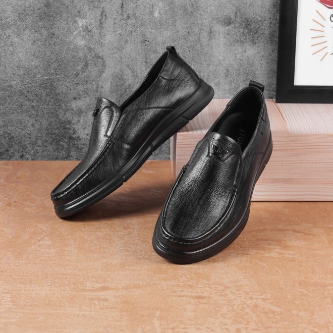 Mochi Men Black Formal Moccasin