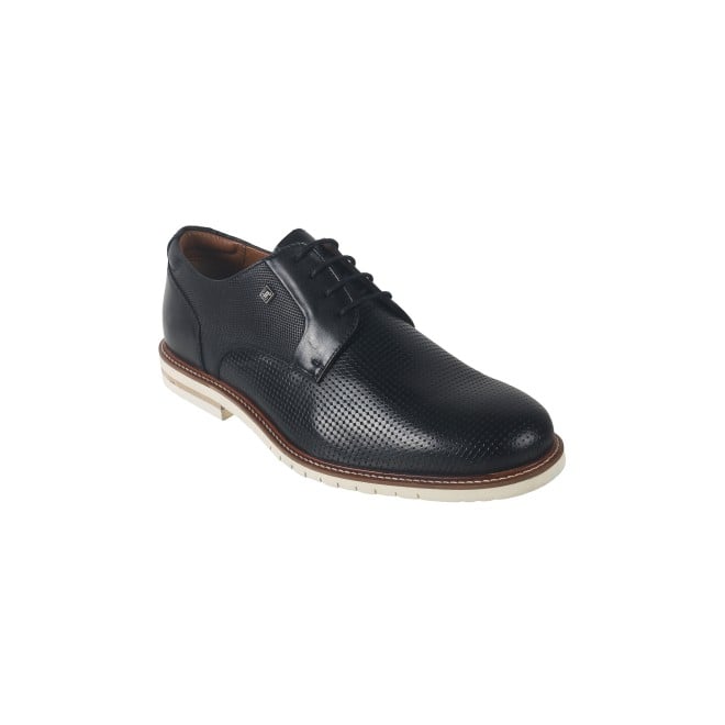 J.Fontini Men Black Formal Lace Up