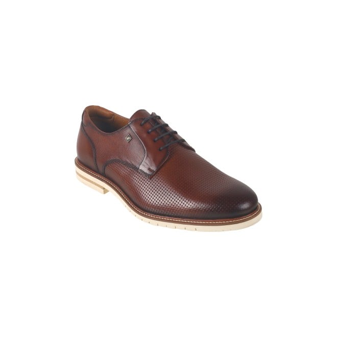 J.Fontini Men Tan Formal Lace Up