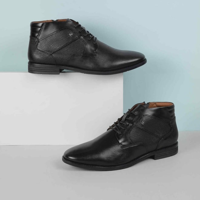 J.Fontini Men Black Formal Boots