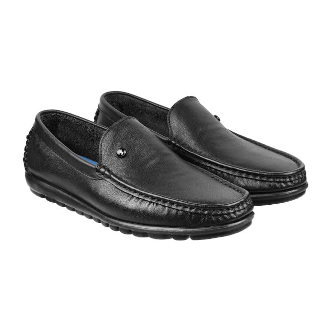 J.Fontini Men Black Casual Loafers