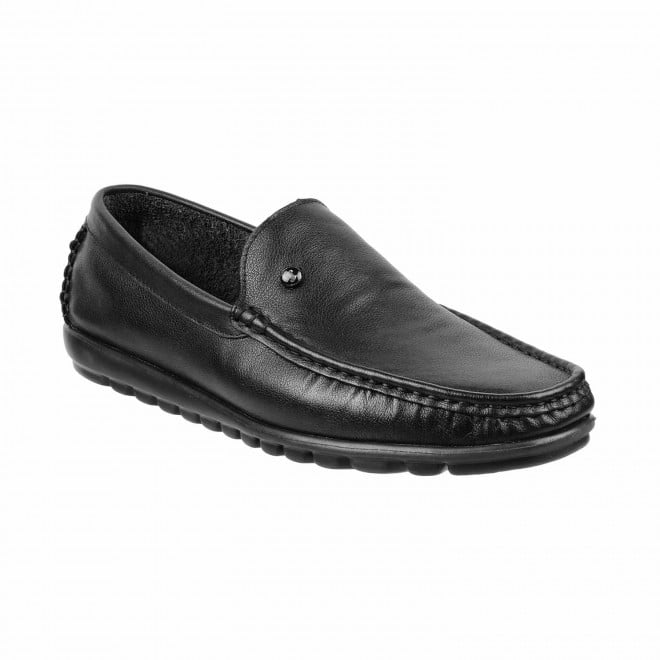J.Fontini Black Casual Loafers for Men