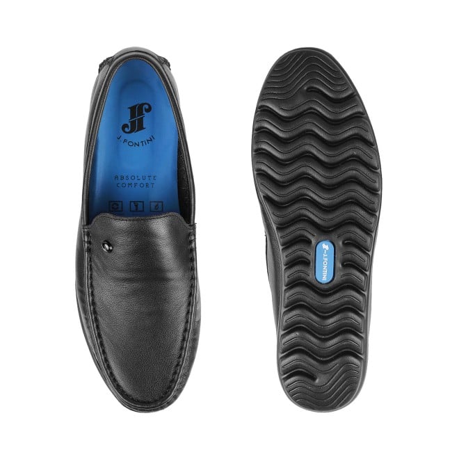 J.Fontini Men Black Casual Loafers (SKU: 14-974L-11-46)