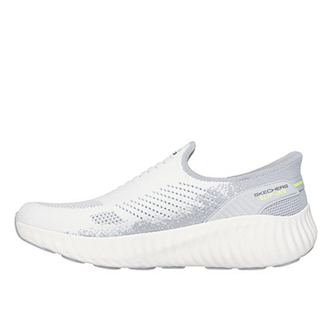 Skechers Men White-grey Sports Slip Ons (SKU: 158-220385-71-7)